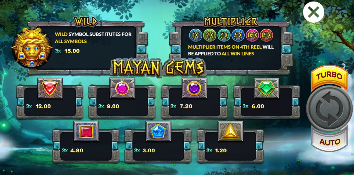 Slotxo-สล็อตทุนน้อยฝาก10รับ100-Mayan Gems